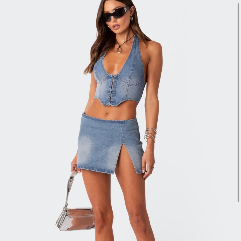 Denim 2 piece set from Edikted - worn once like new
